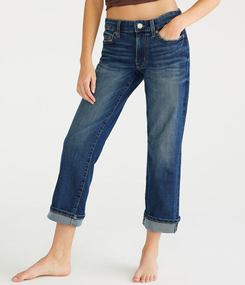 Mid-Rise Straight Crop Jean