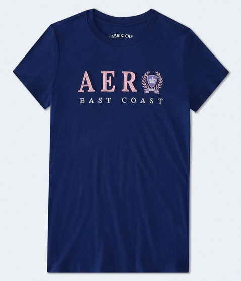 Aero East Coast Crest Appliqué Graphic Tee Aero East Coast Crest Appliqué Graphic Tee