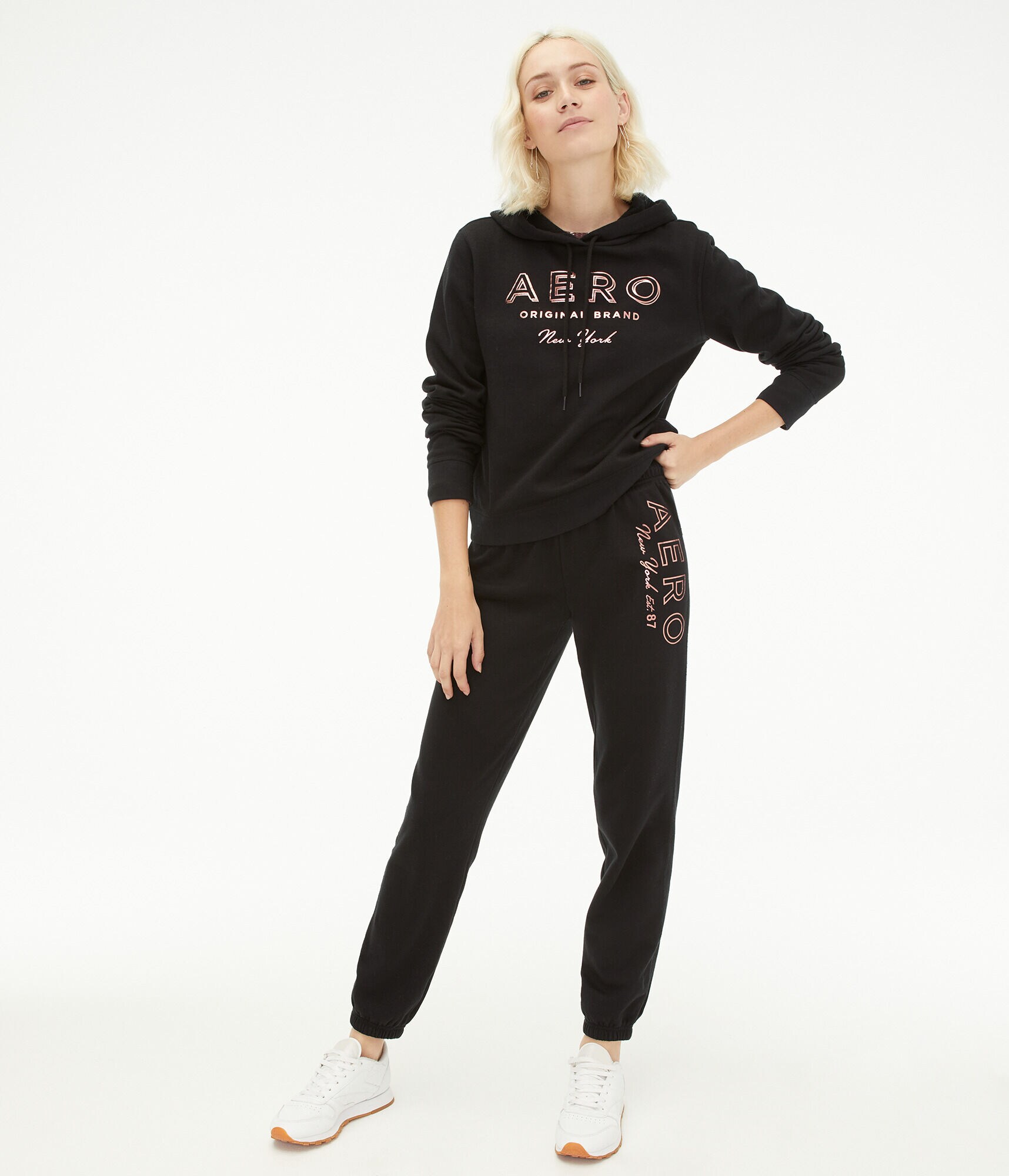 Aero New York Foil Cinched Sweatpants