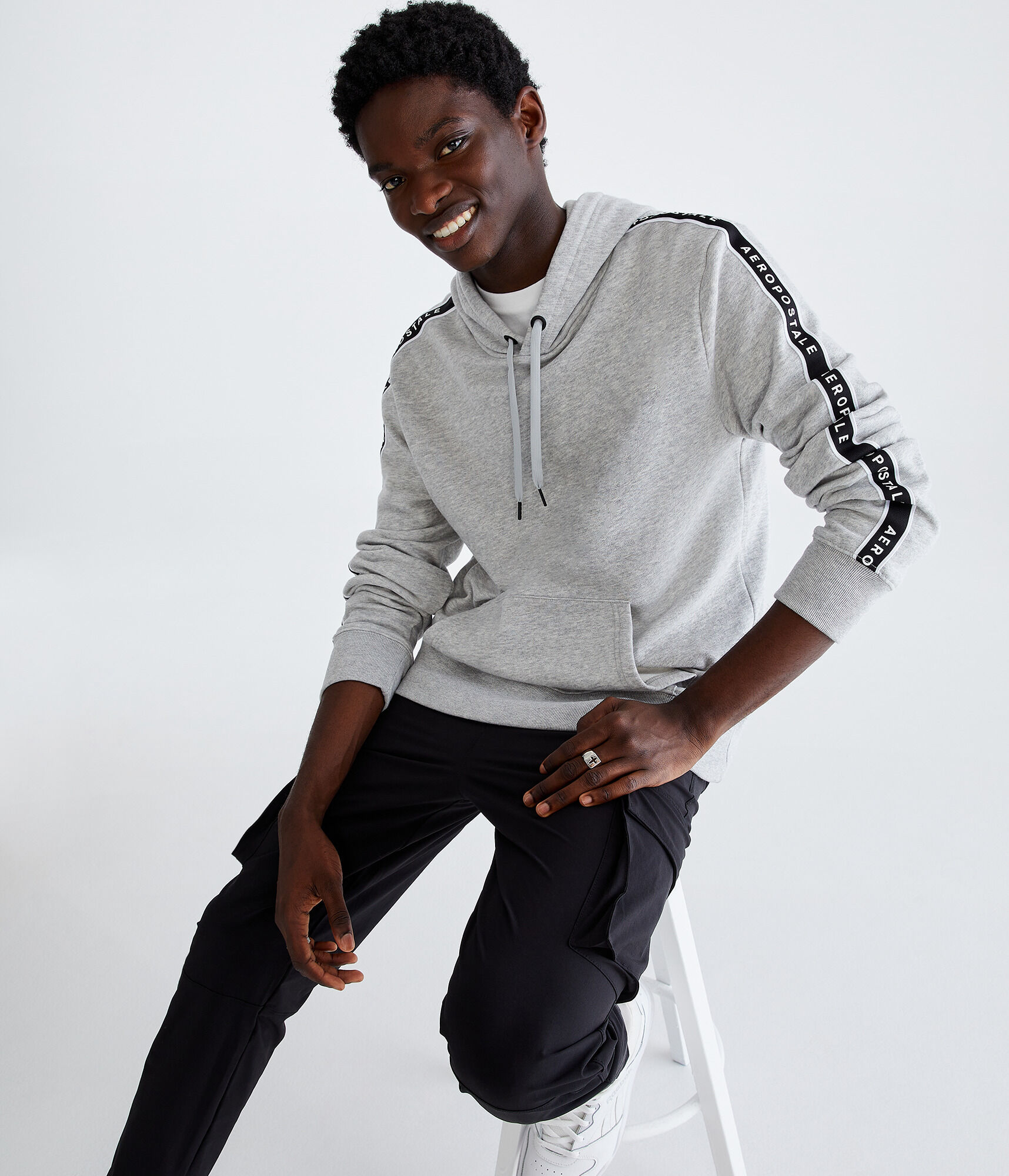 Heritage Logo Tape Pullover Hoodie