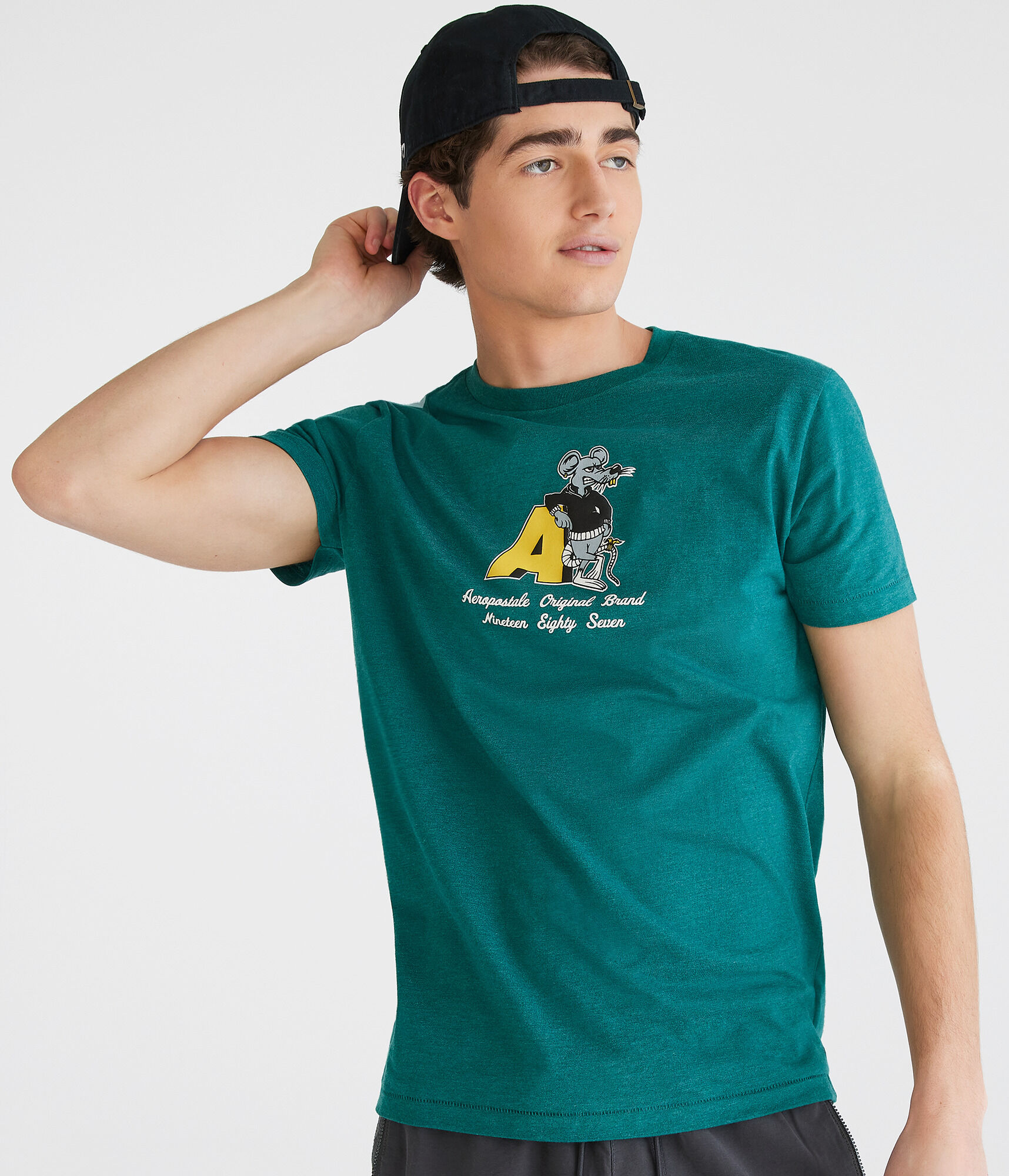 Aeropostale Rat Graphic Tee