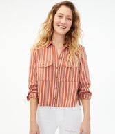 Long Sleeve Striped Button-Down Shirt