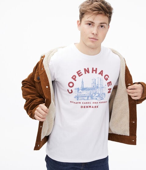 Copenhagen Nyhavn Canal And Harbor Graphic Tee Copenhagen Nyhavn Canal And Harbor Graphic Tee