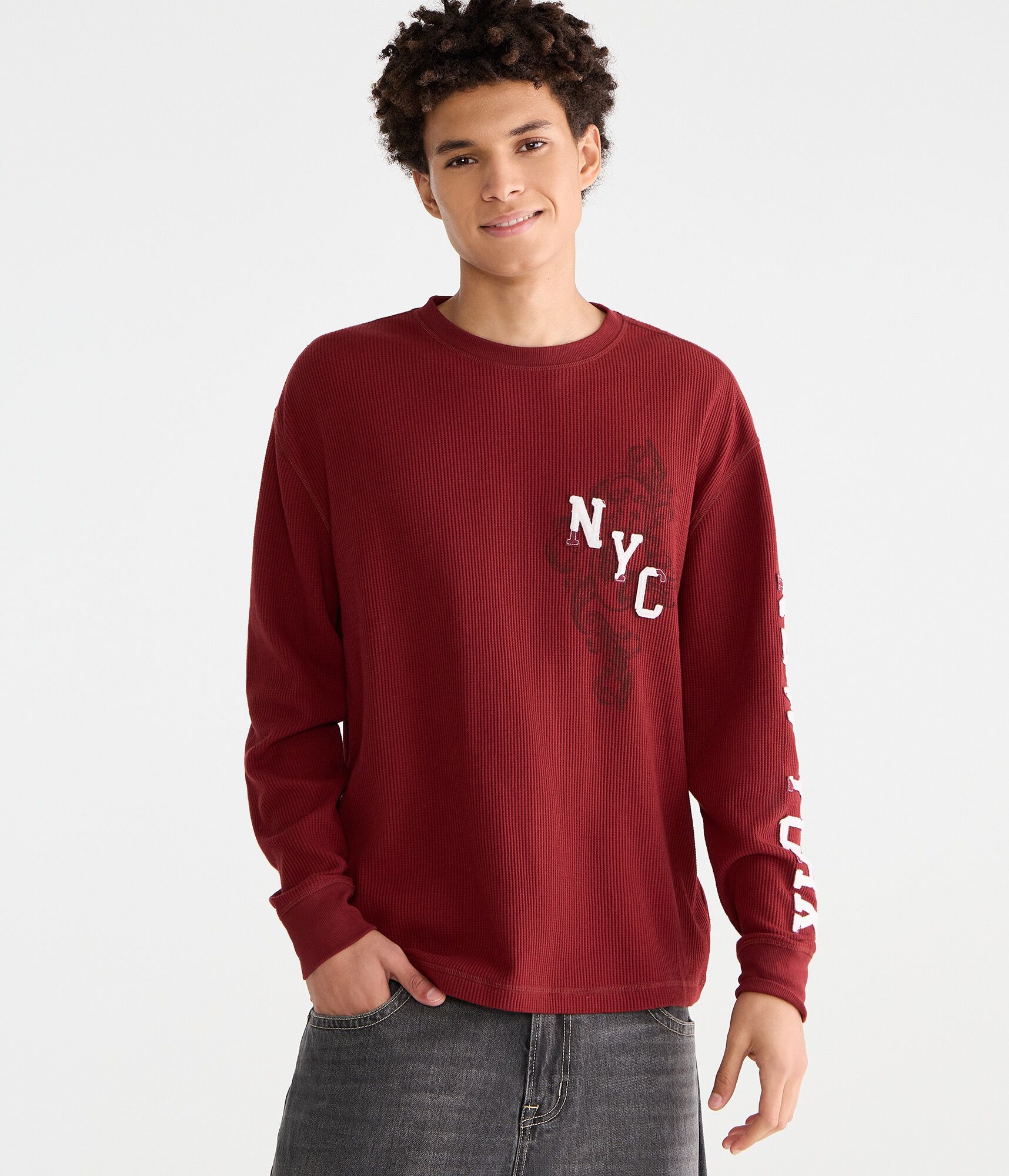 Long Sleeve New York Graphic Thermal Tee
