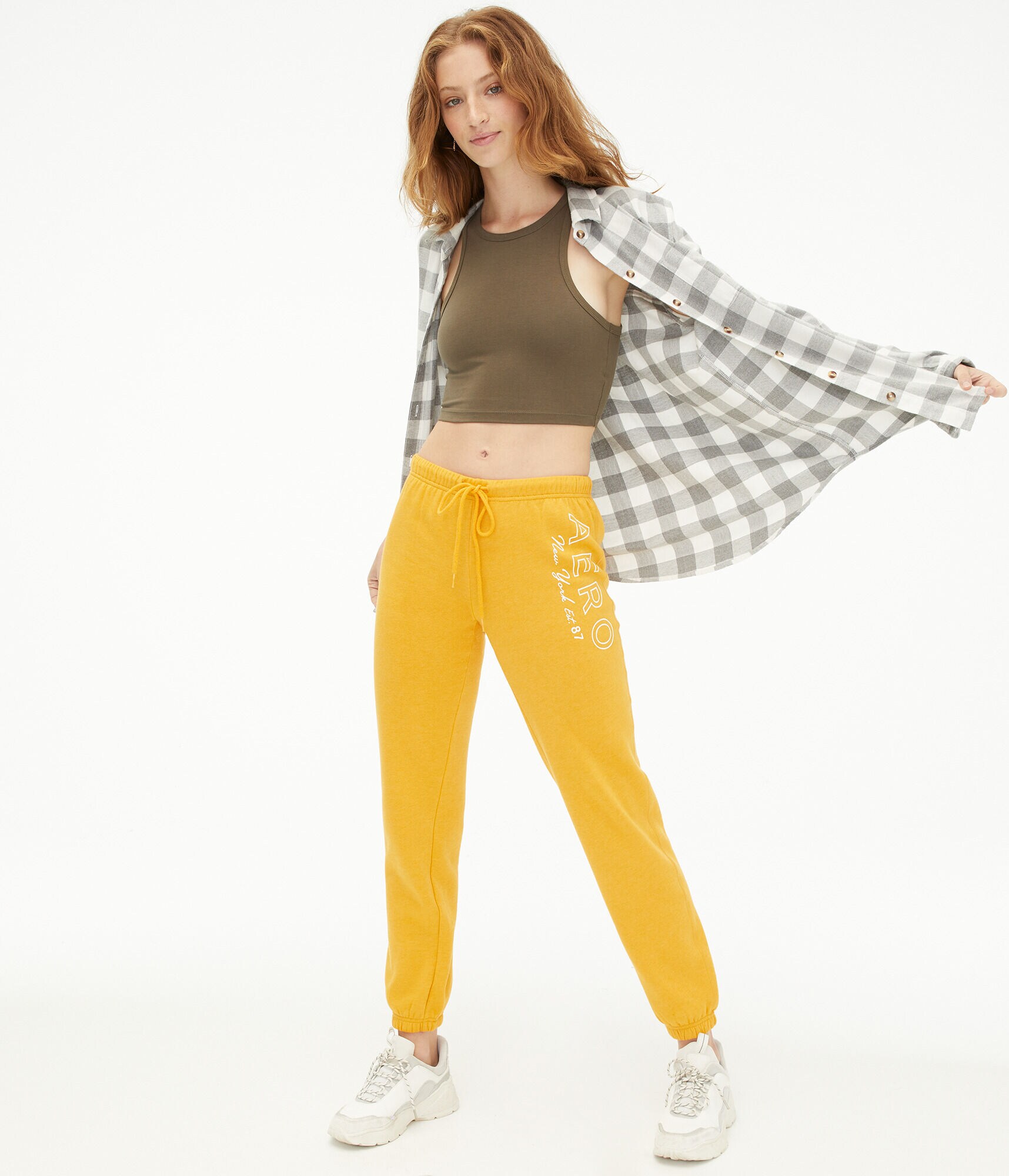 Aero New York Foil Cinched Sweatpants