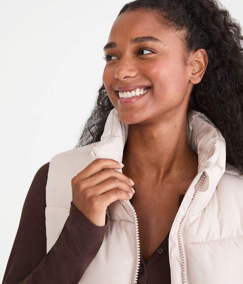 Lightweight Cropped Puffer Vest Lightweight Cropped Puffer Vest
