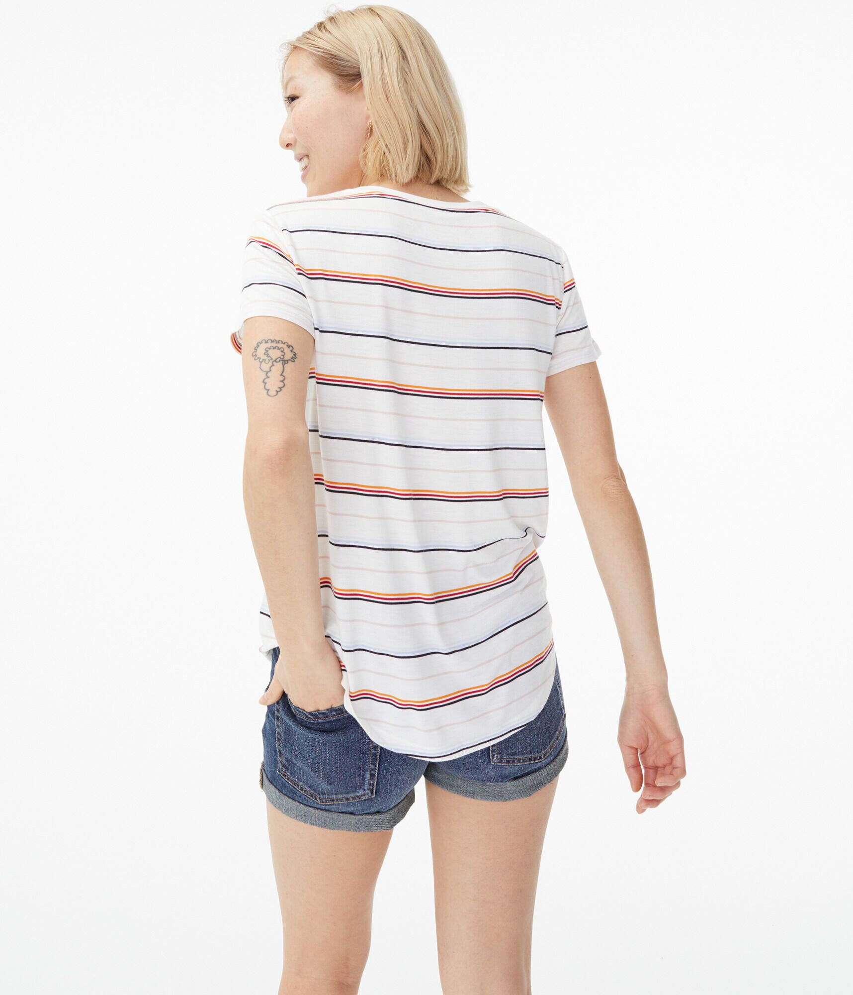 Seriously Soft Striped V-Neck Tee
