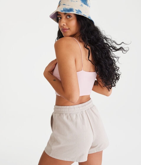 Slouchy High-Rise Fleece Shorts