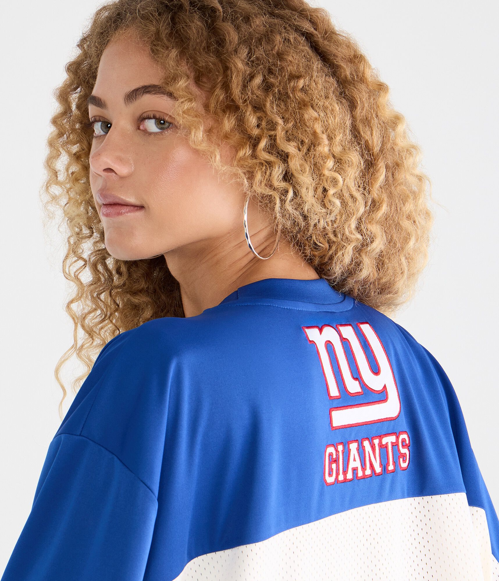 New York Giants Colorblock Mesh Top