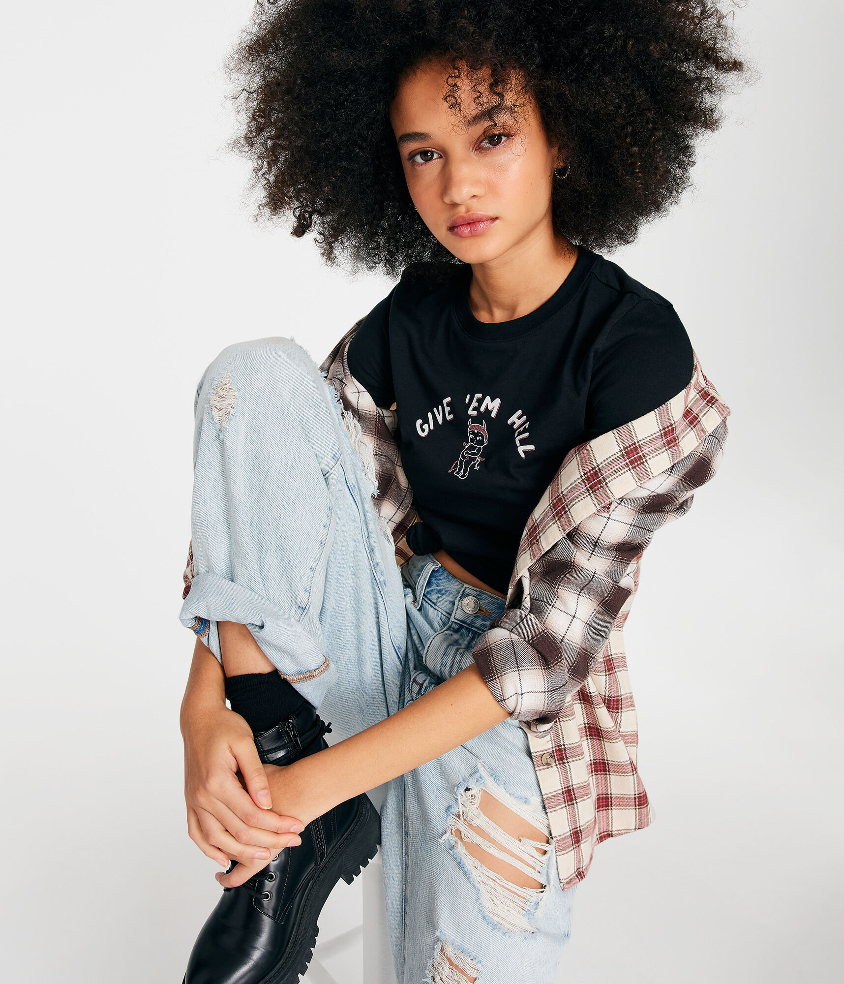 Devil Cherub Glitter Graphic Tee