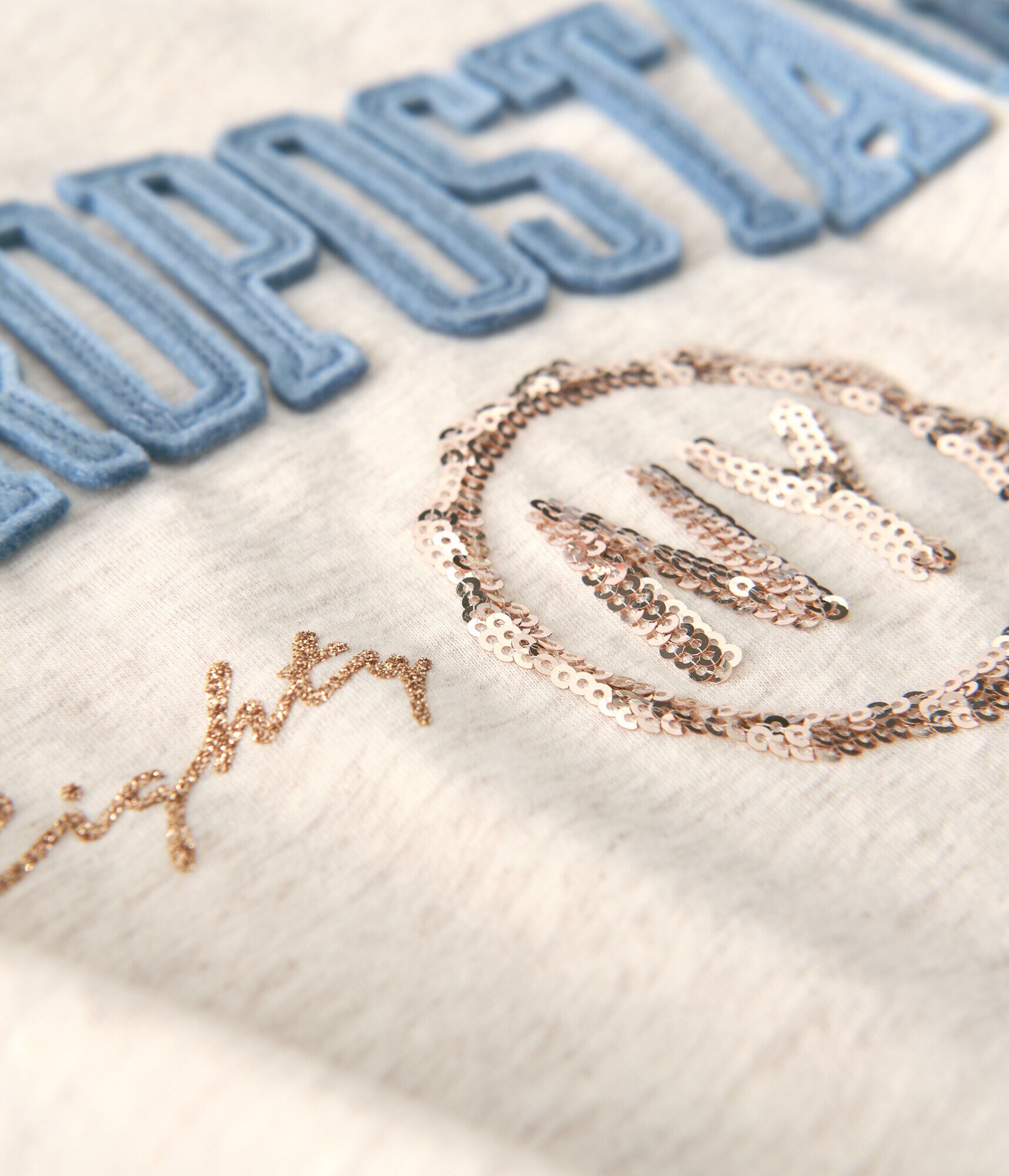 Aeropostale Sparkle &amp; Sequins Appliqu&eacute; Graphic Tee