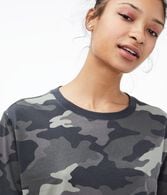 Camo Boxy Crew Tee