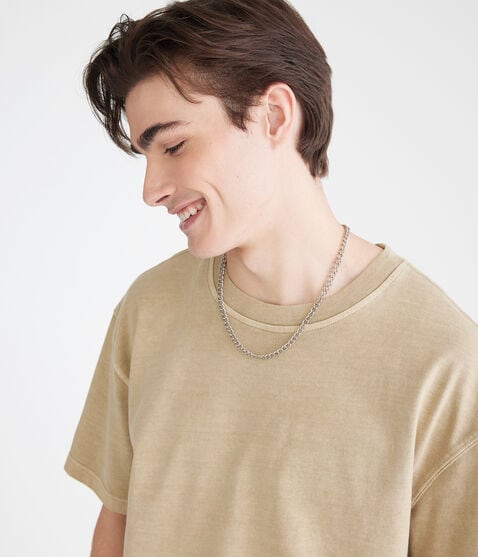 Washed Boxy Fit Crew Tee Washed Boxy Fit Crew Tee