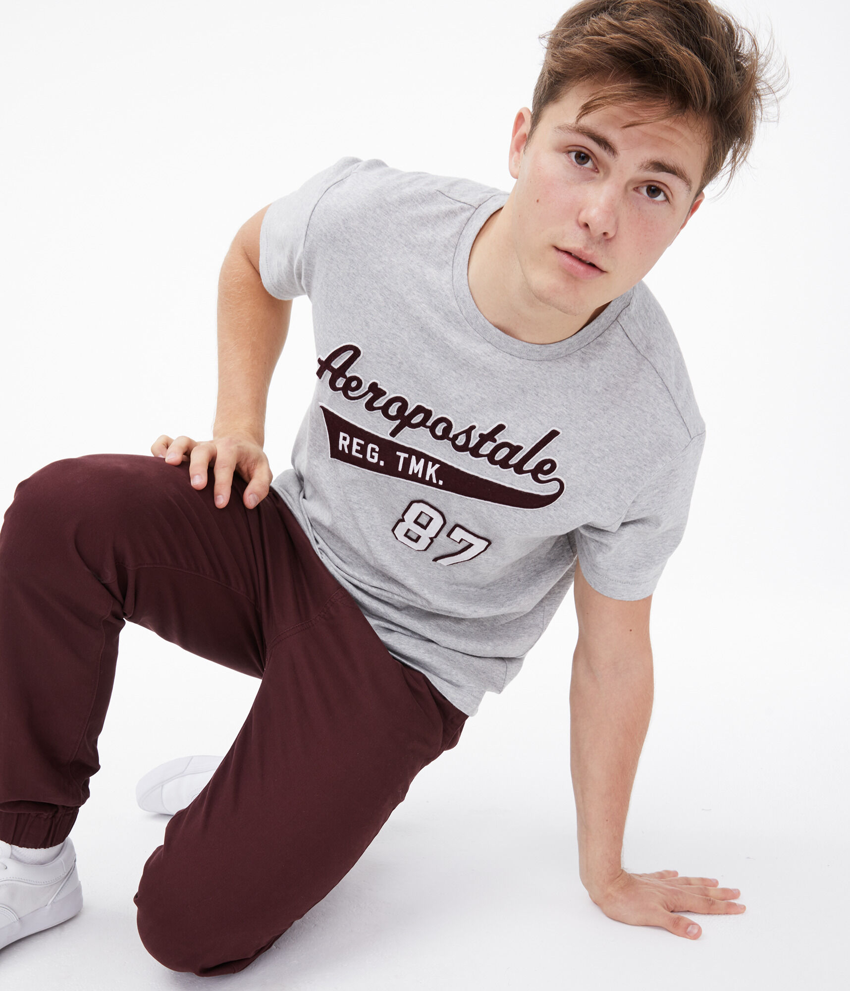 Aeropostale Trademark Appliqu&eacute; Graphic Tee