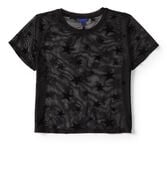 Sheer Star Mesh Crop Tee