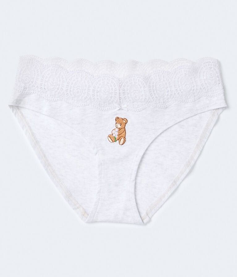 Teddy Bear Lace-Trim Hipster