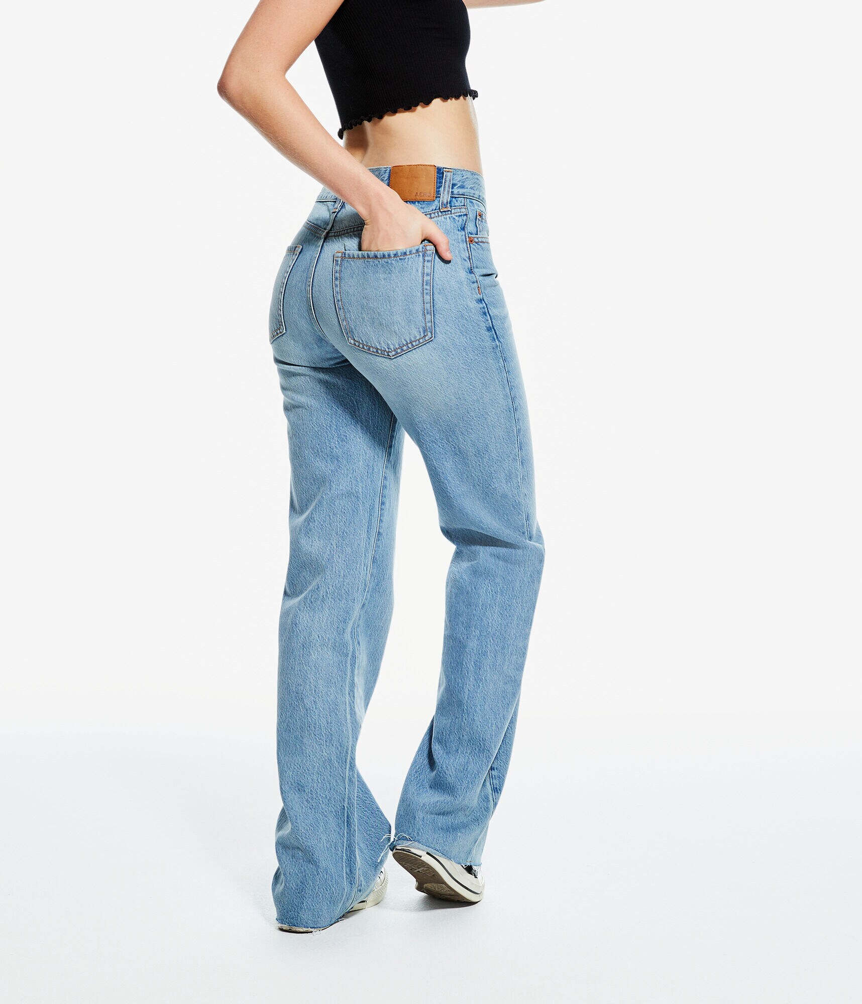 Low-Rise Boyfriend Flare Jean