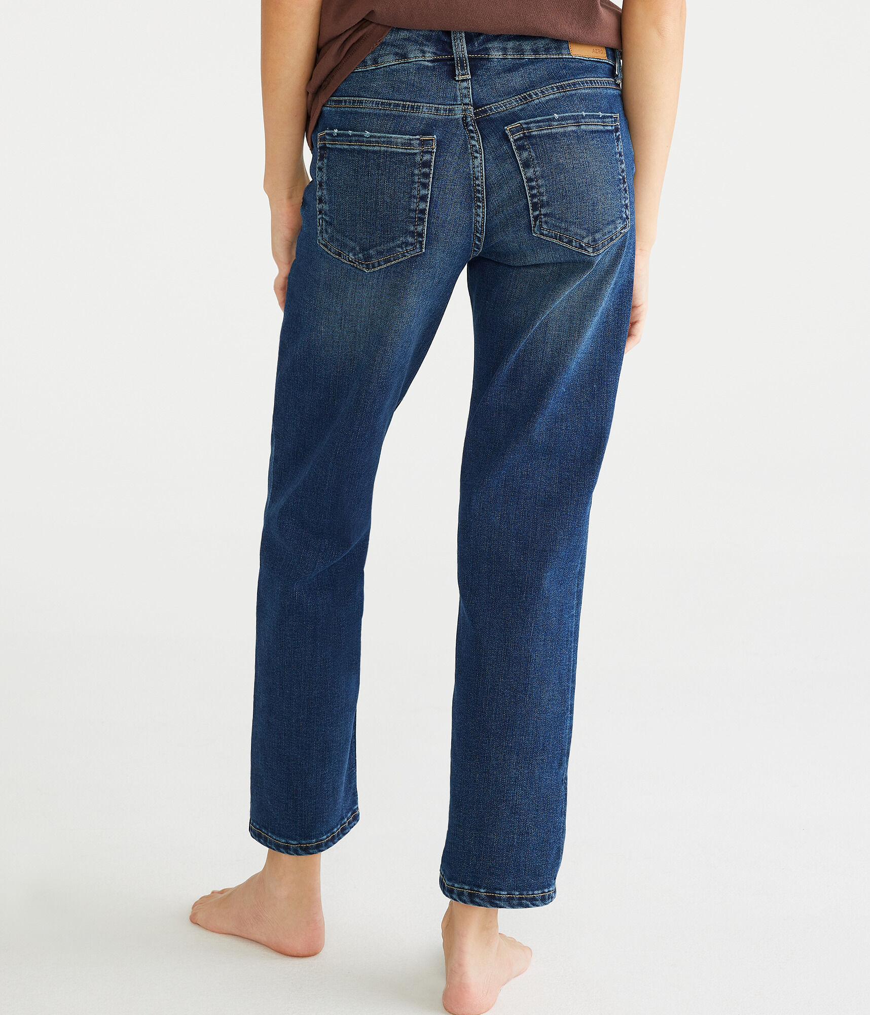 Mid-Rise Straight Crop Jean