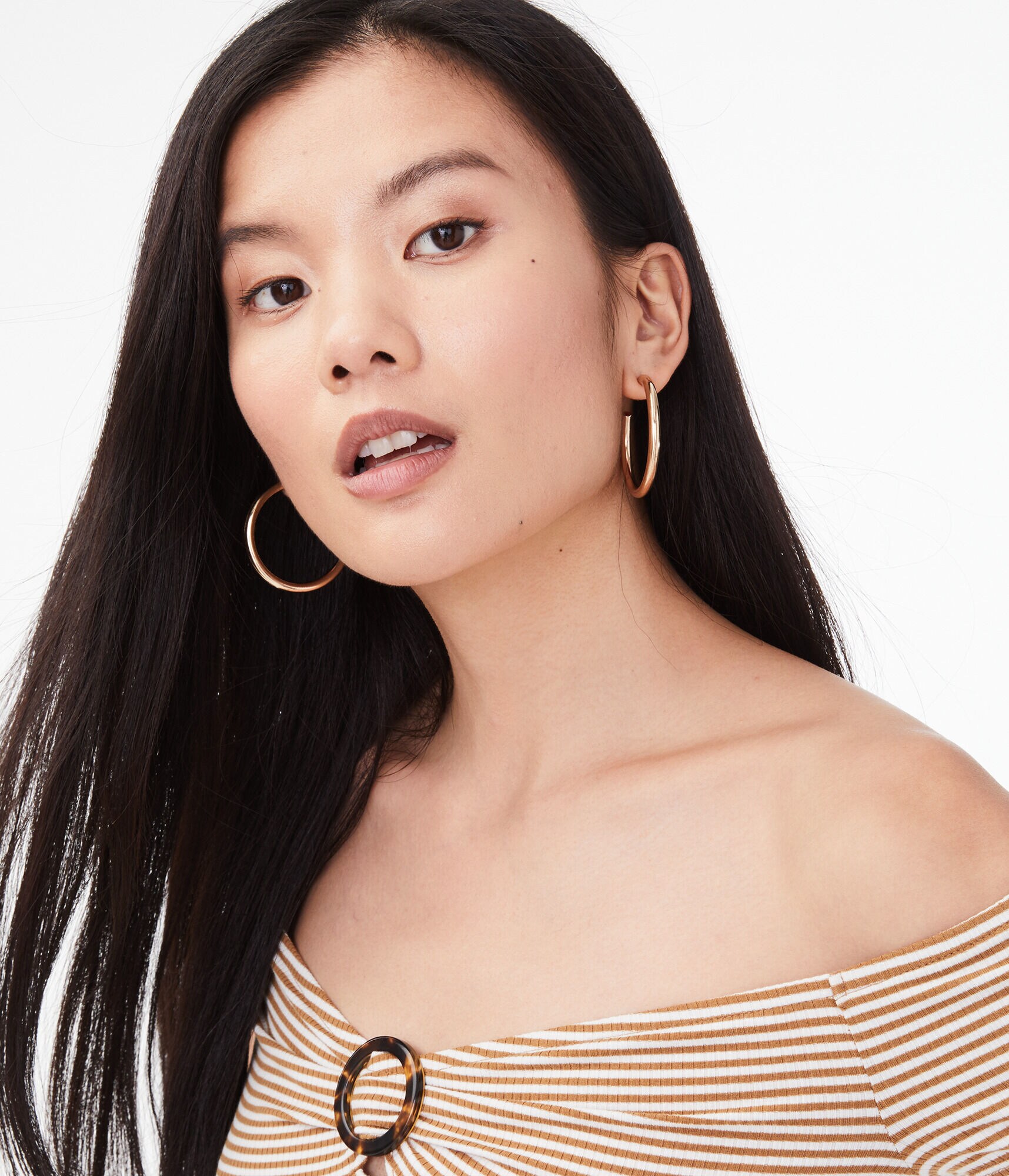 O-Ring Off-The-Shoulder Bodycon Top