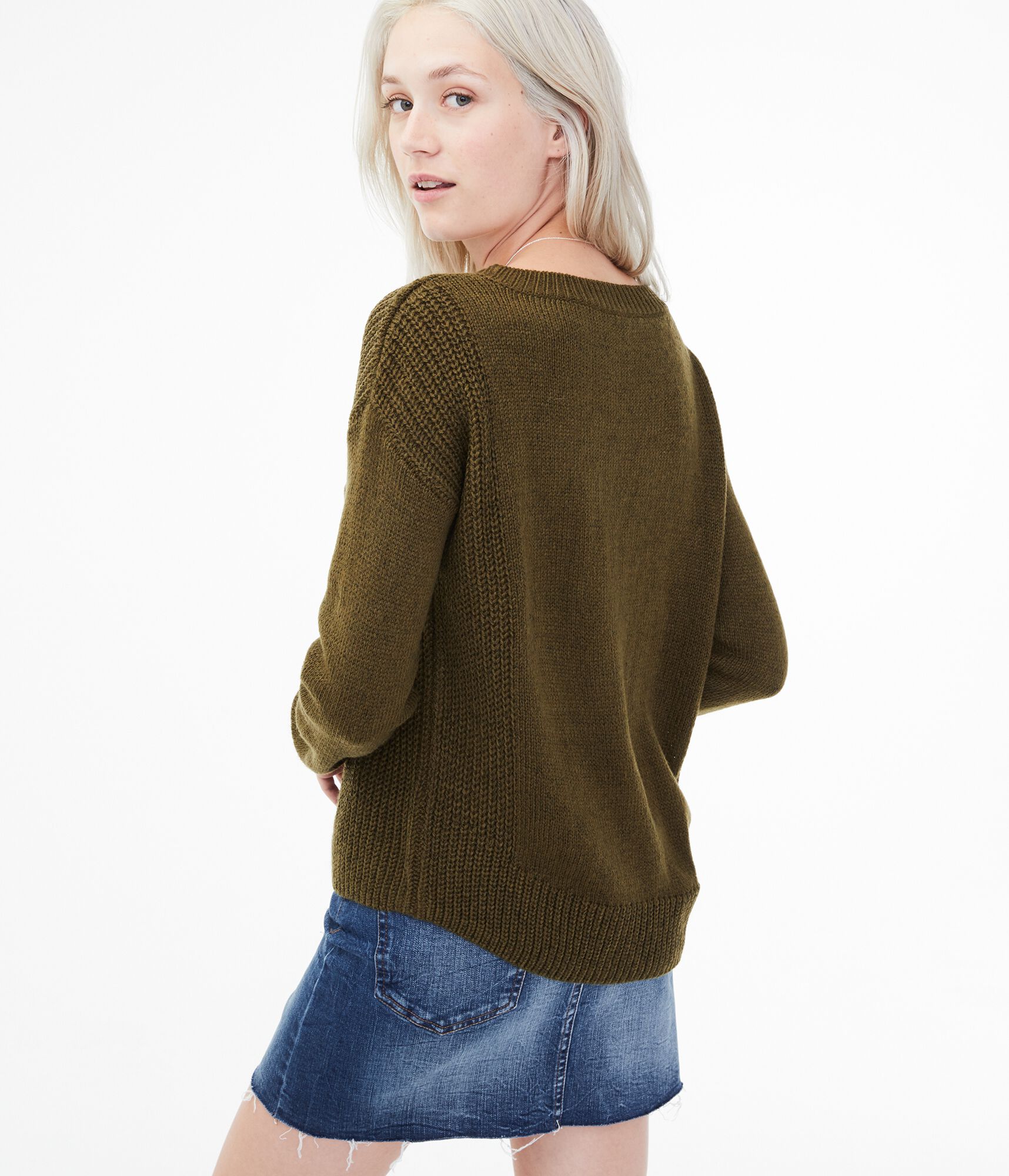 Pointelle Mix Sweater