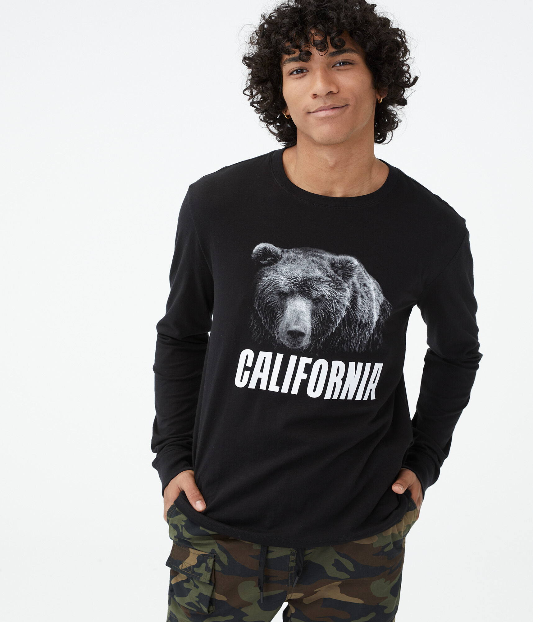 Long Sleeve California Bear Graphic Tee***
