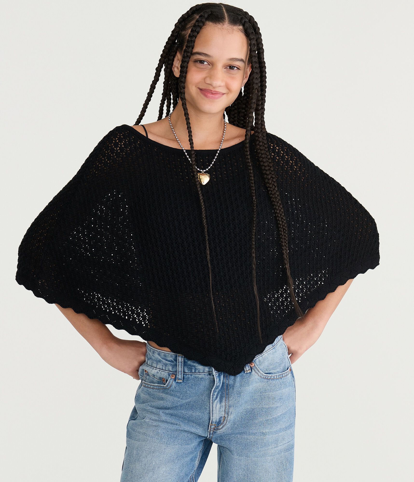 Sweater-Knit Poncho
