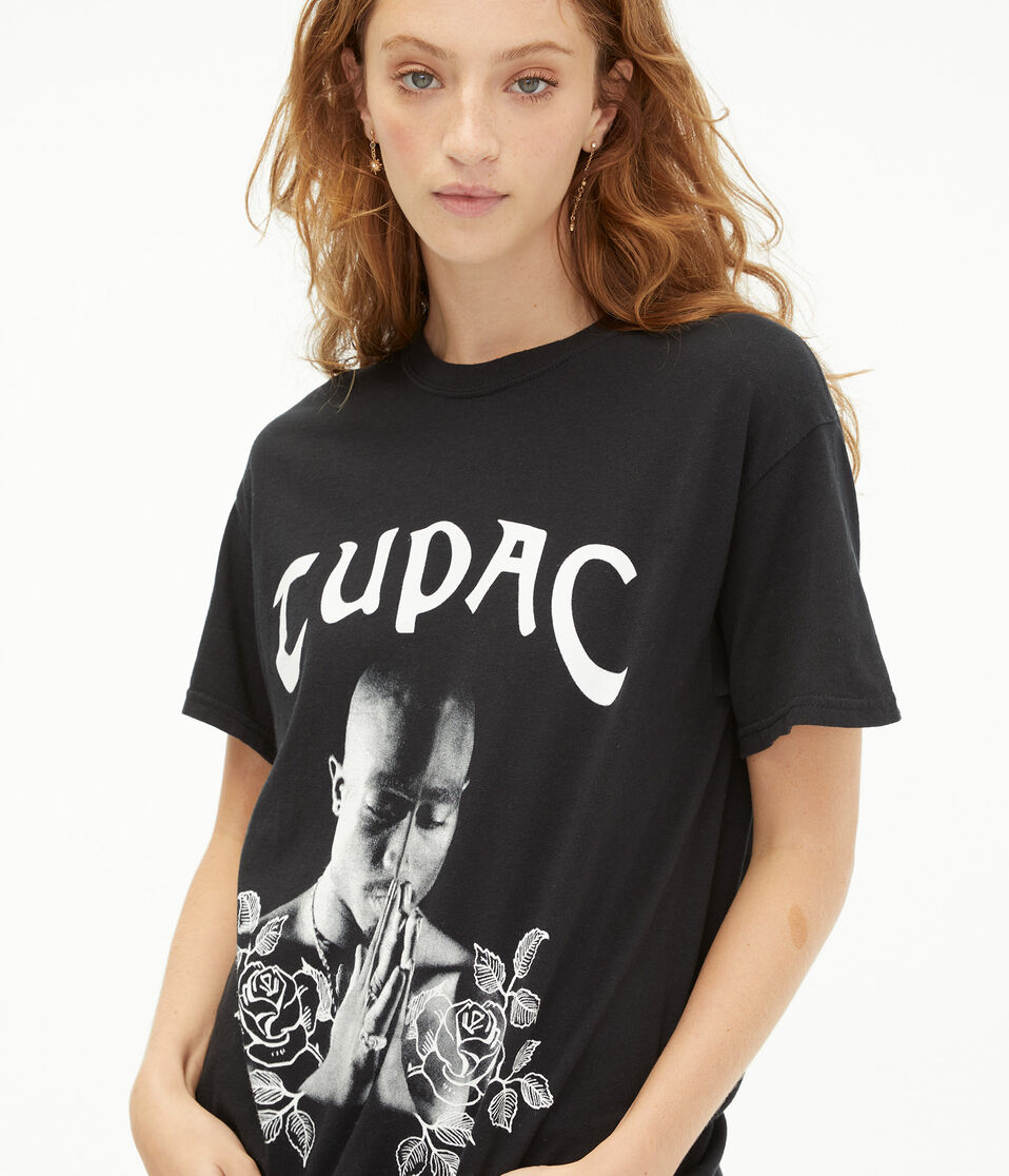 Tupac Prayer Boyfriend Graphic Tee