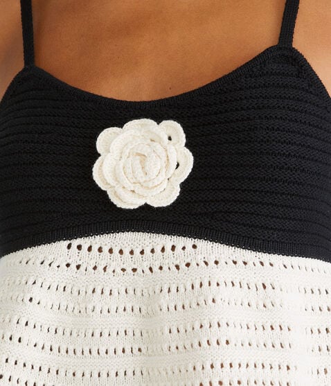 Rosette Crocheted Peplum Tank Rosette Crocheted Peplum Tank