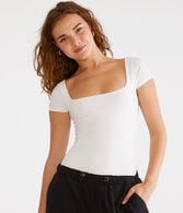 Seriously Soft Sculpt Square-Neck Tee
