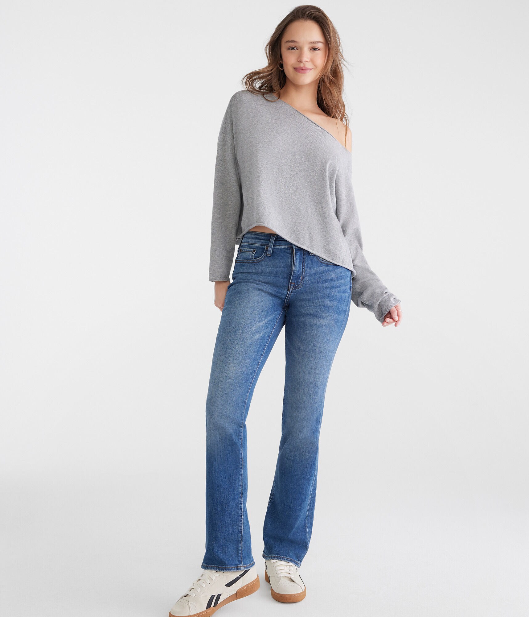Mid-Rise Bootcut Jean
