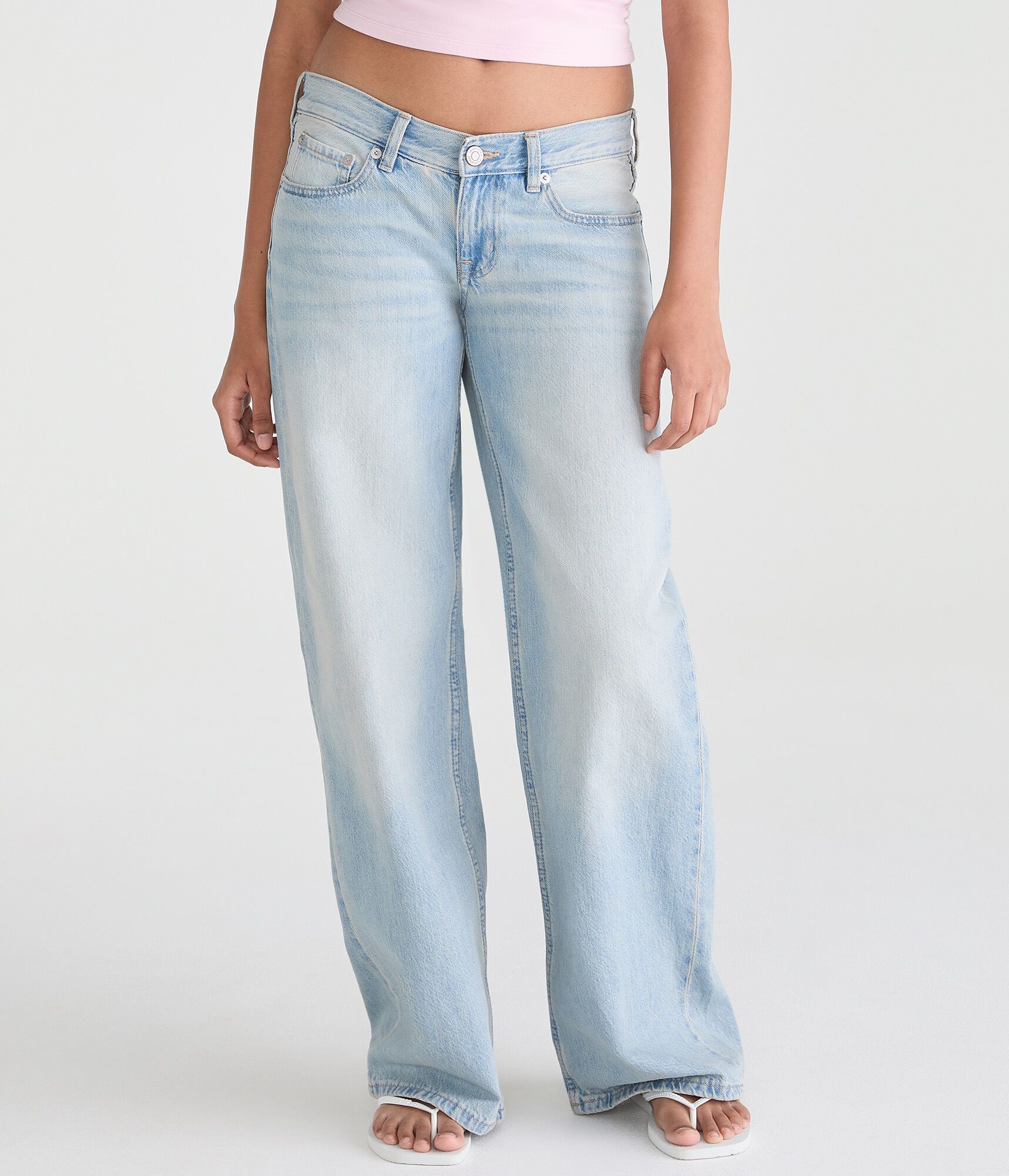 Super Low-Rise Baggy Wide Leg Sun Pocket Jean