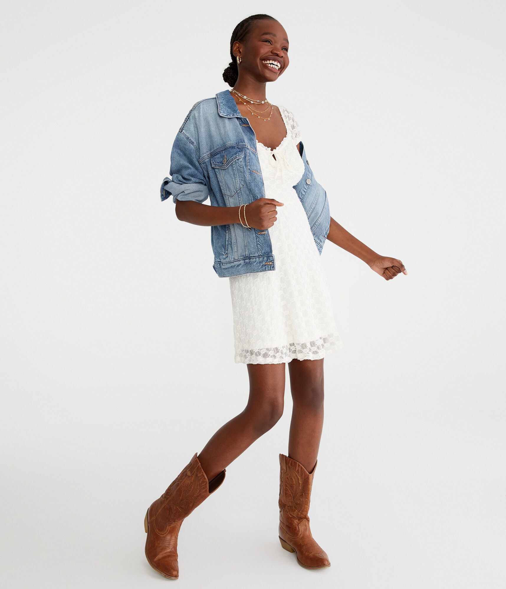 Solid Sweetheart Floral Lace Fit & Flare Dress