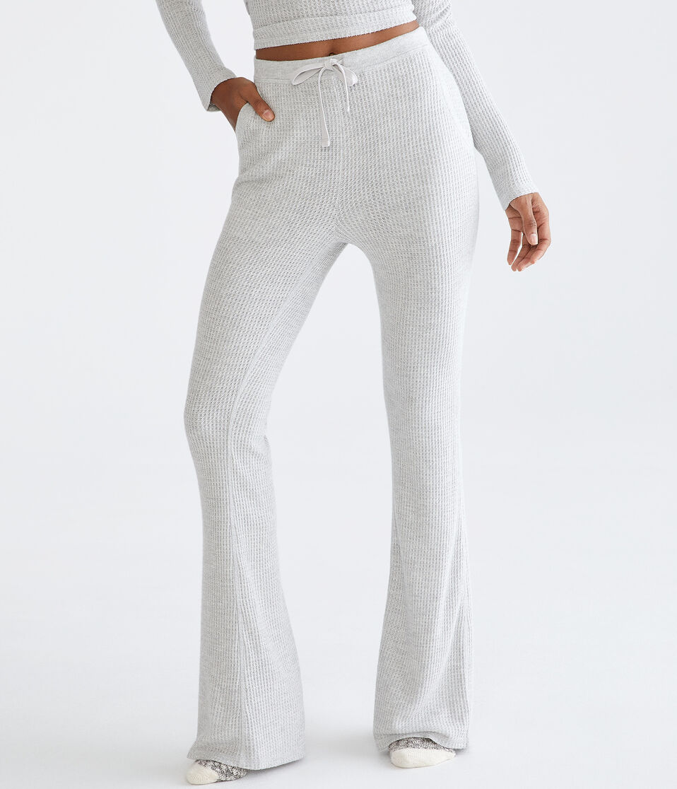 Flare High-Rise Waffle Sleep Pants