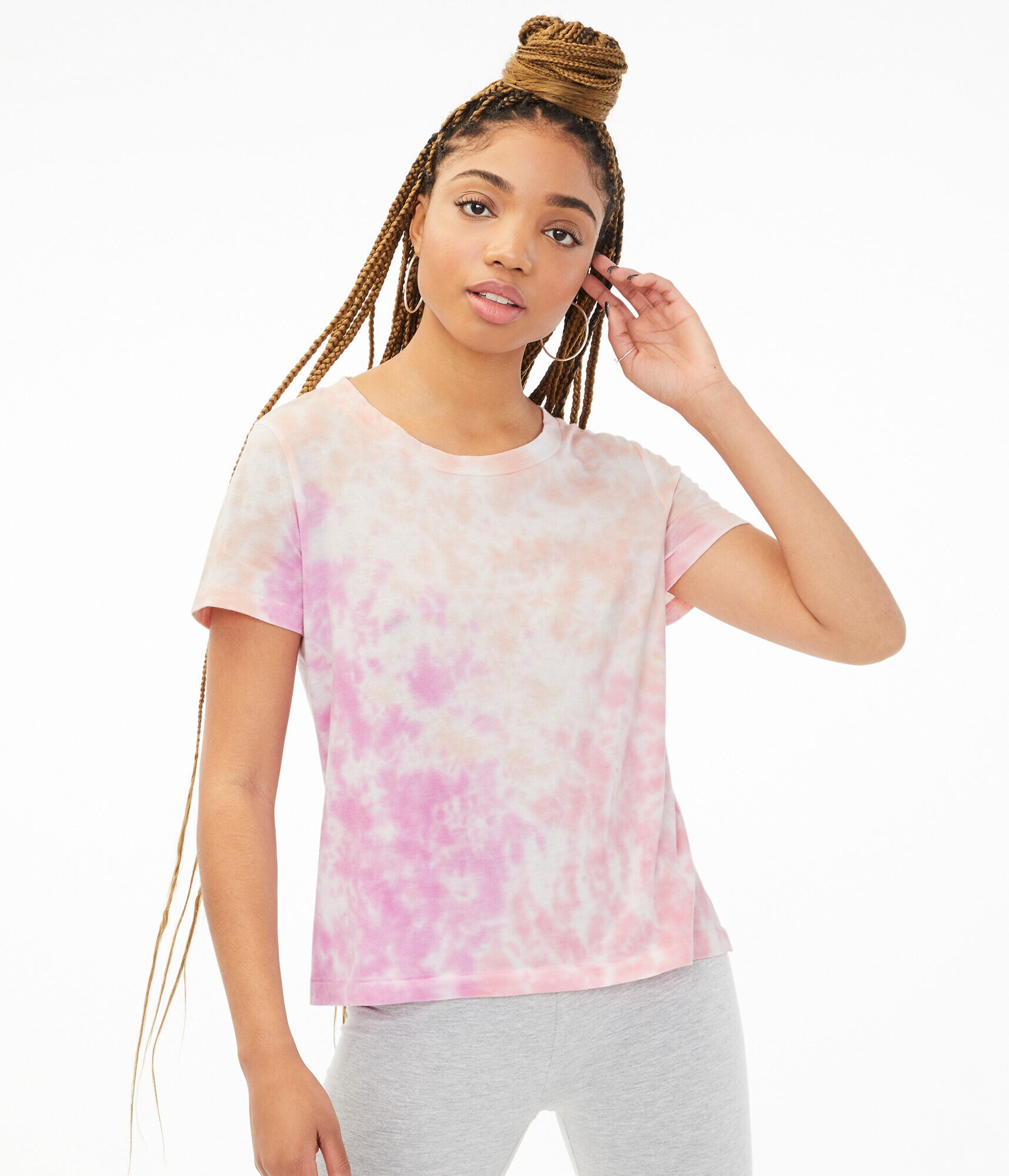 Tie-Dye Cotton Crew Tee