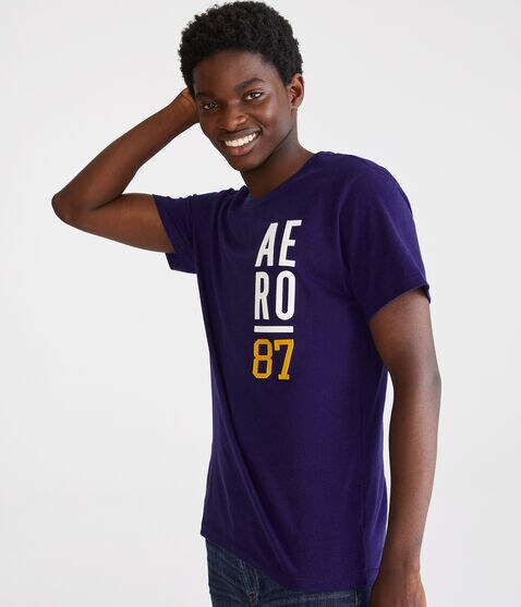 Stacked Aero Logo Appliqué Graphic Tee Stacked Aero Logo Appliqué Graphic Tee