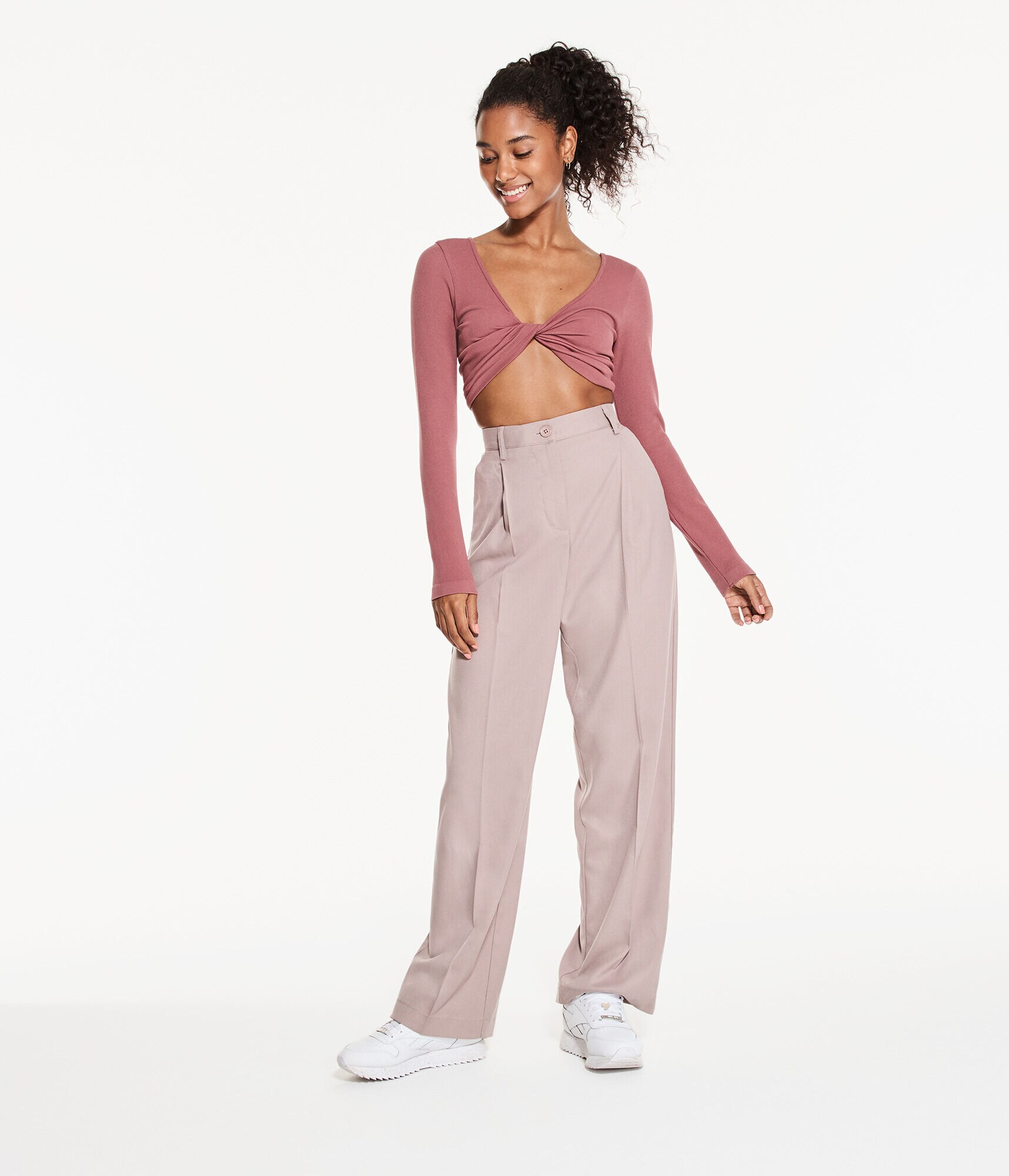 Long Sleeve Seamless Wear 3 Ways Crop Top