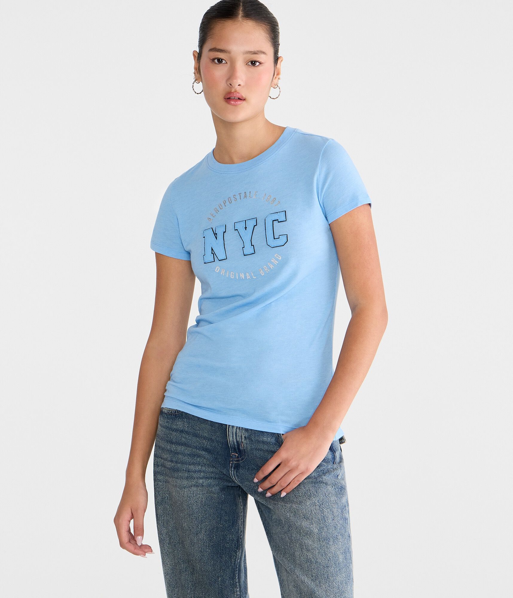 Aero NYC Appliqu&eacute; Graphic Tee