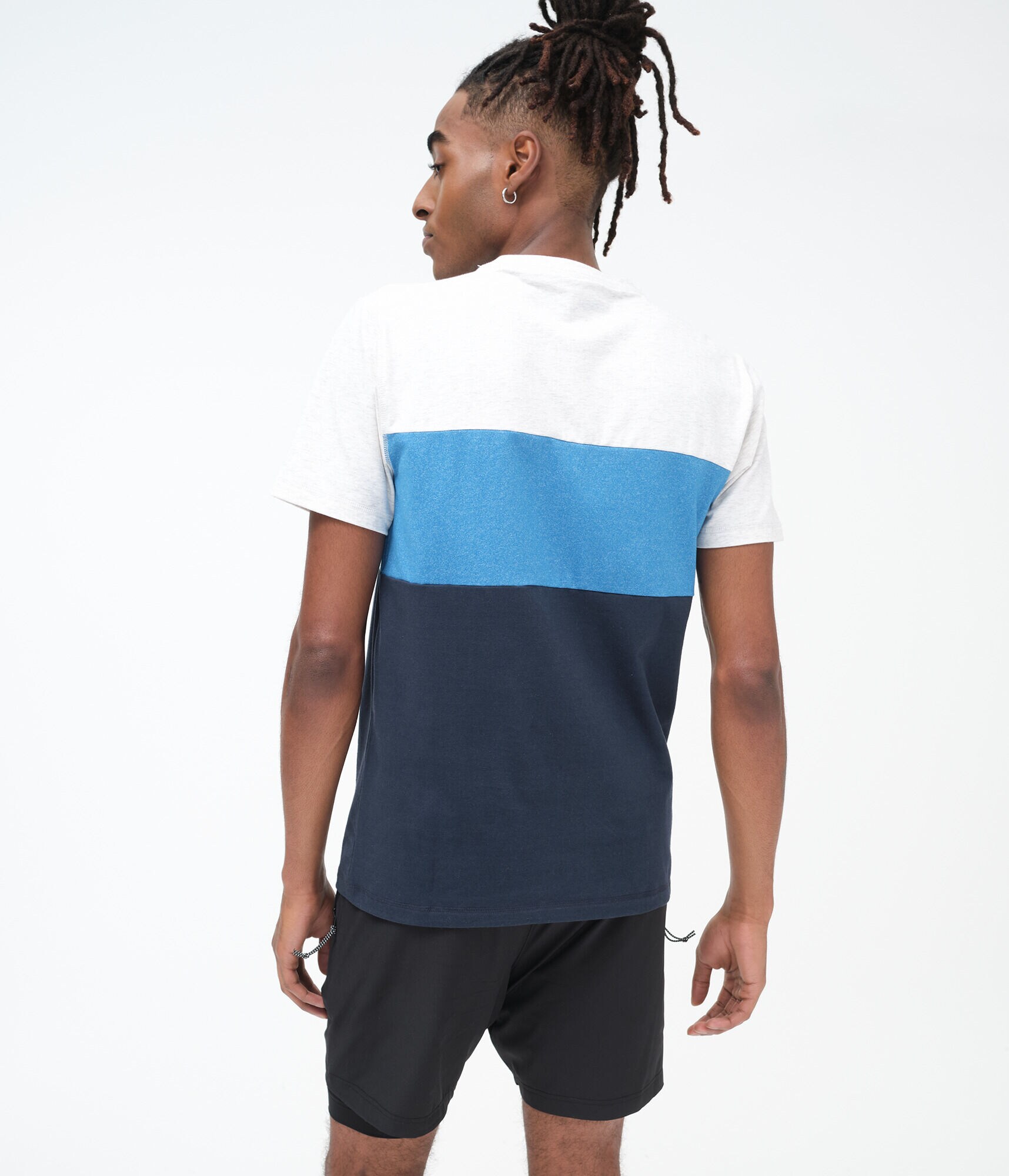 Aero NYC Colorblocked Stretch Graphic Tee