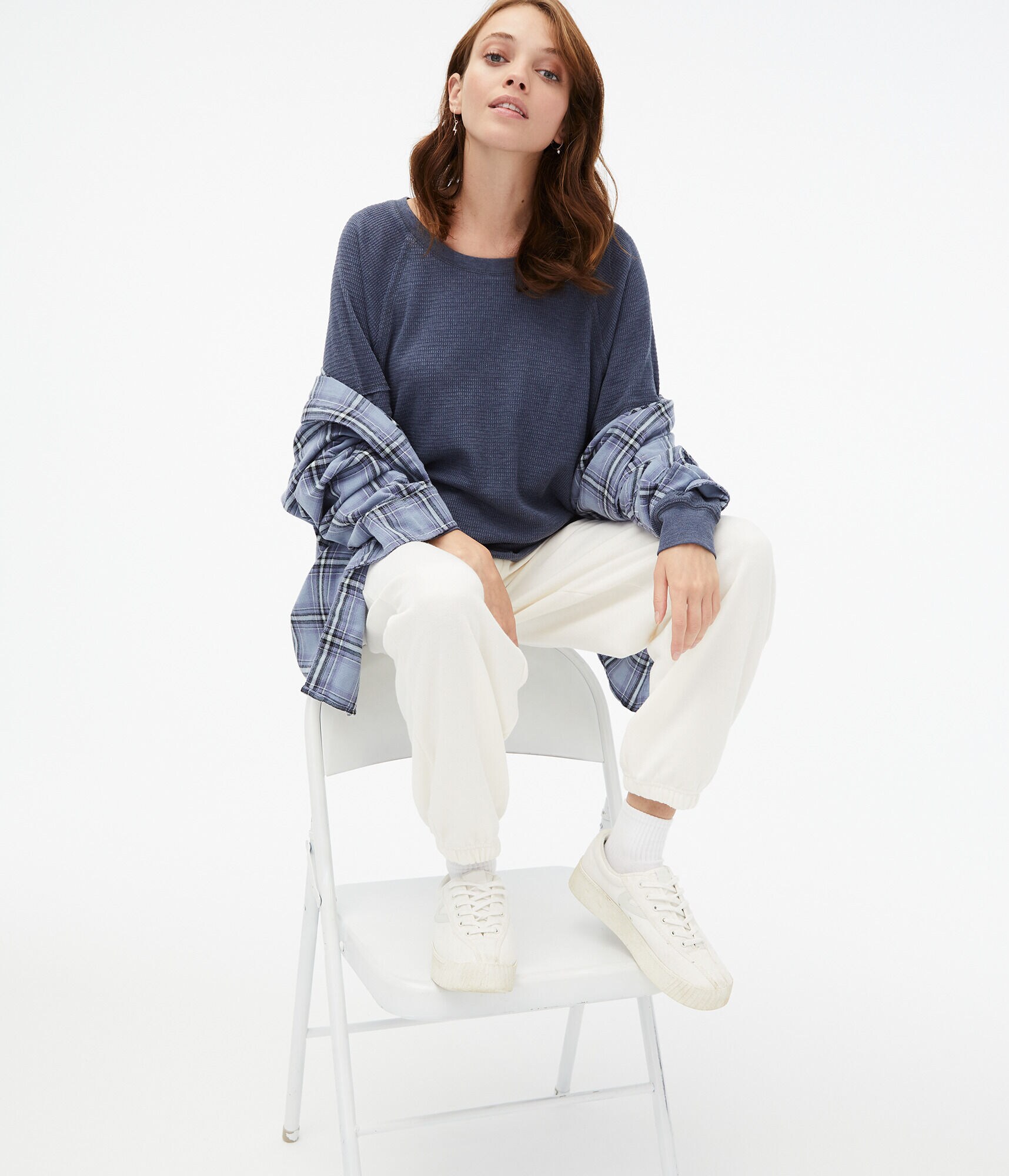 Long Sleeve Thermal Boyfriend Tee