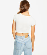 Notch-Neck Shrunken Tee