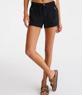 Low-Rise Canvas Cargo Shorty Shorts