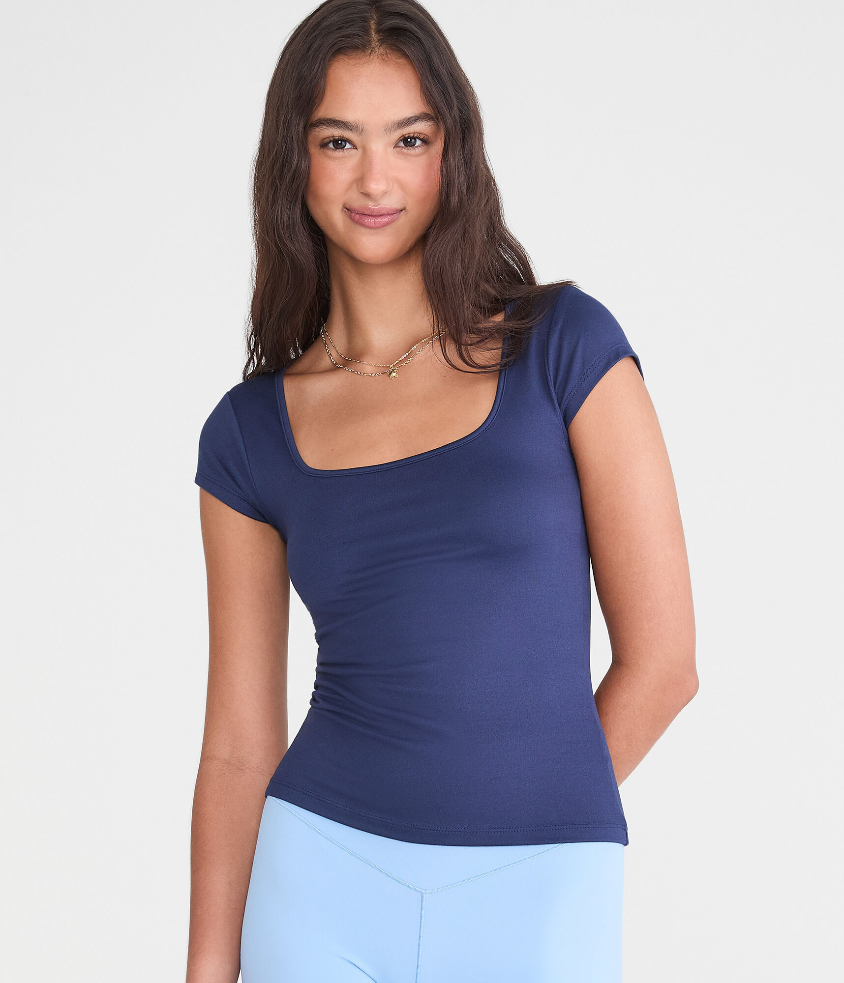 Buttery Soft Square-Neck Tee