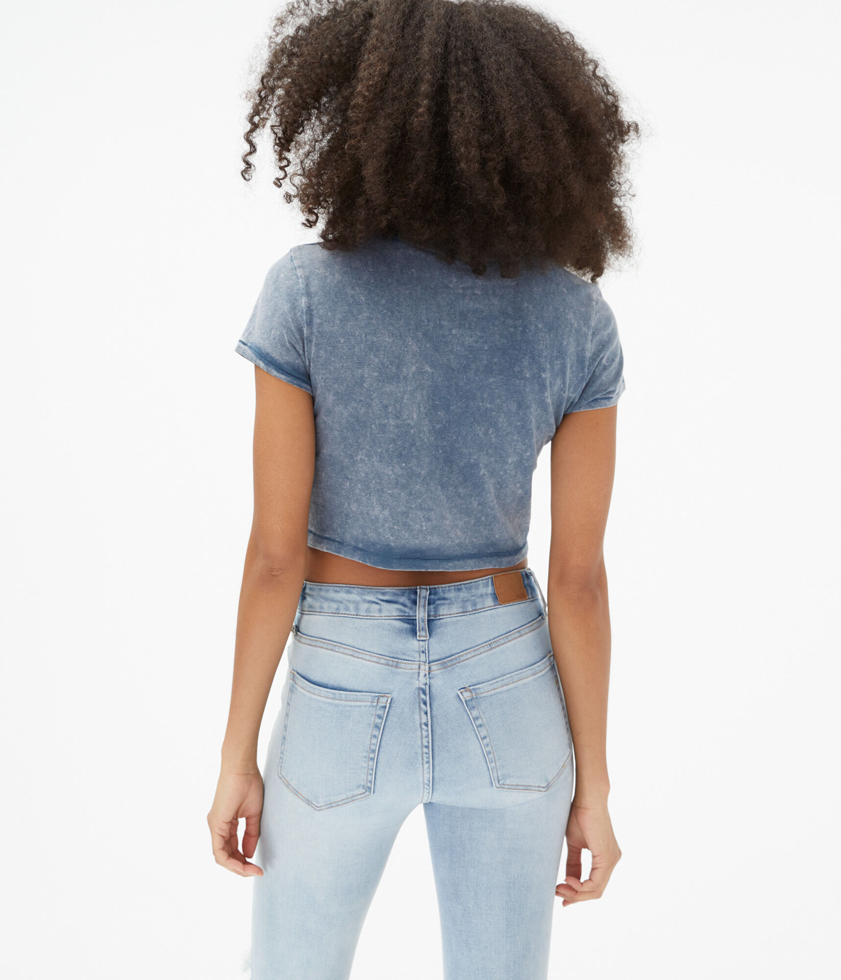 '90s Slim Kate Denim Wash Cropped Tee