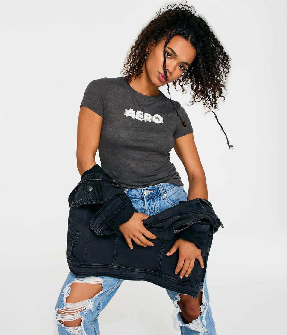 Aero Box Logo Foil Appliqué Graphic Tee