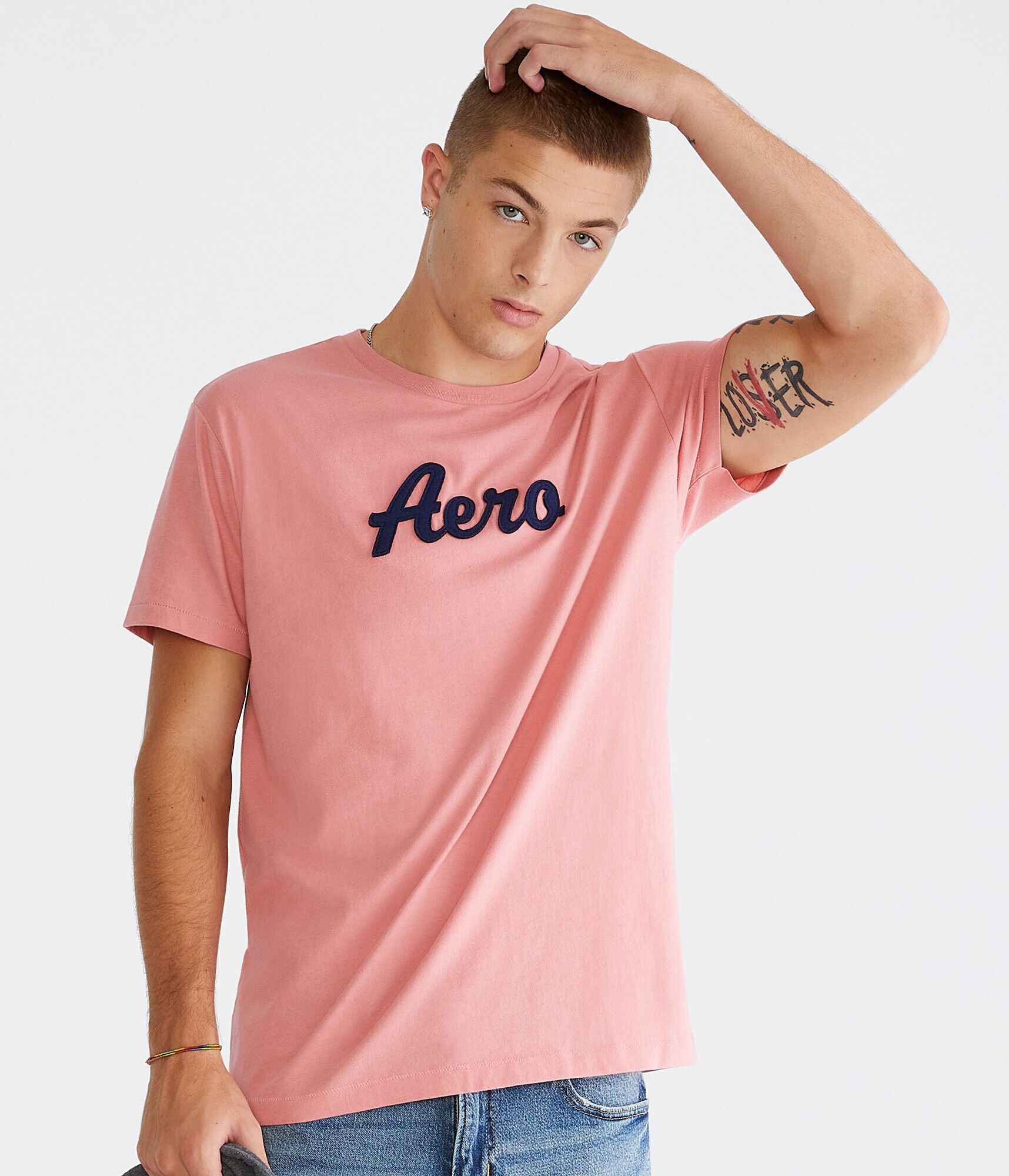 Aero Script Appliqu&eacute; Graphic Tee