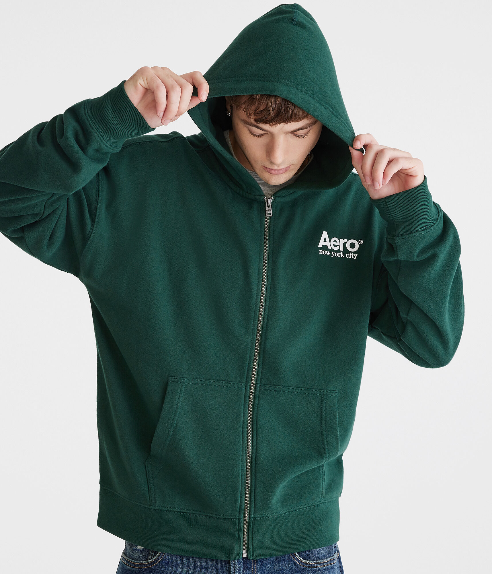 Aeropostale Logo Heritage Full-Zip Hoodie