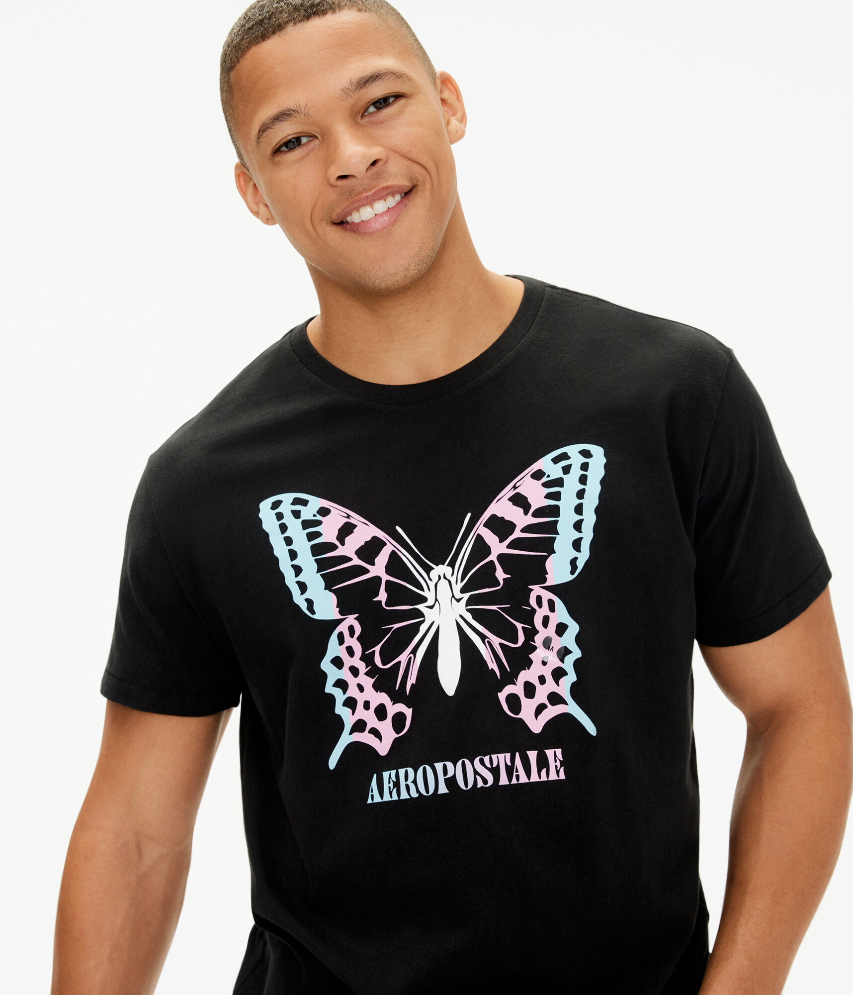 Aeropostale Butterfly Pride Graphic Tee