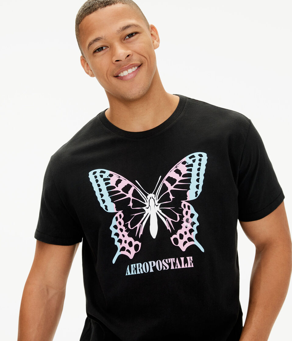 Aeropostale Butterfly Pride Graphic Tee
