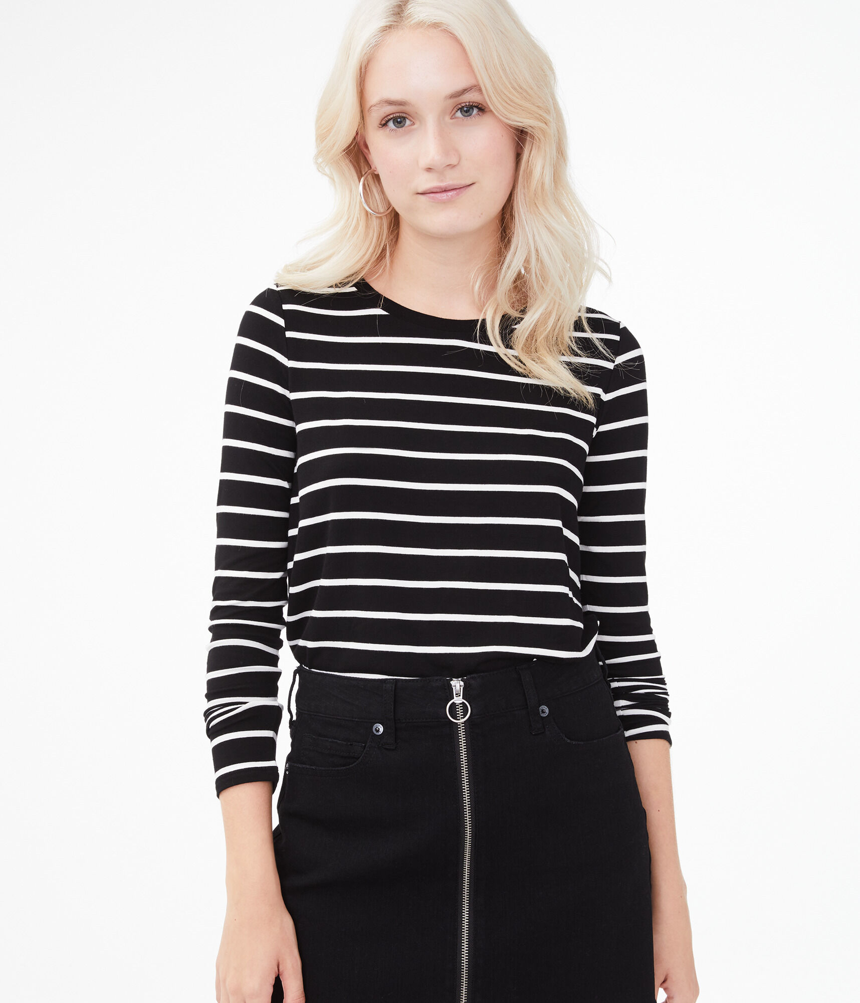 Long Sleeve Seriously Soft Striped Crew Tee