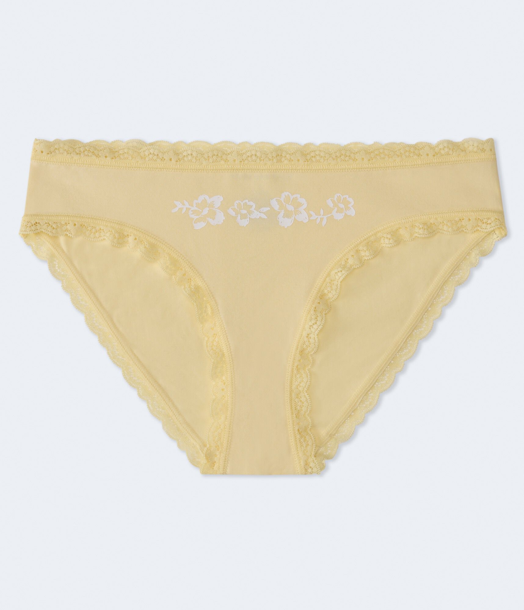 Cotton Flowers Lace-Trim Hipster